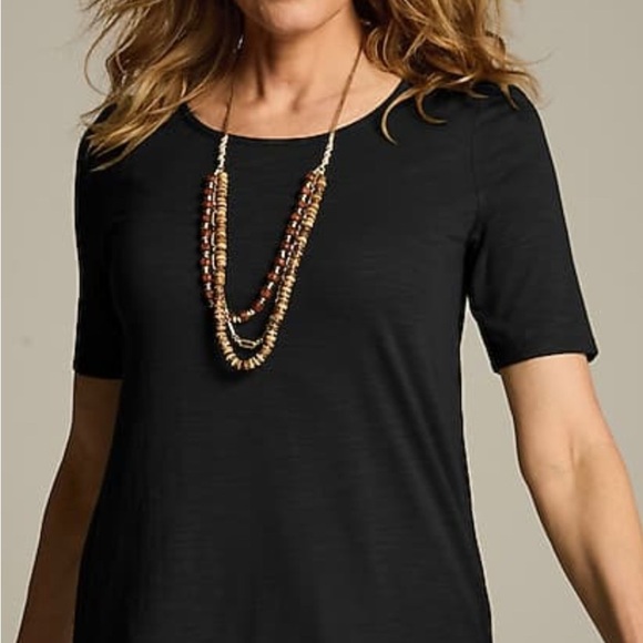 J. Jill Tops - J. Jill | Black Pima Elbow Sleeve Tunic | 100% Pima Cotton | Sz L